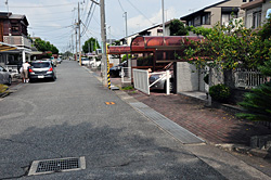 堀跡らしきものが見られた辺り