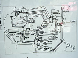 松阪城の縄張り図