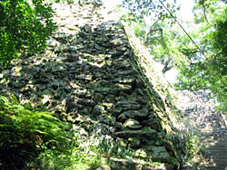 徳島城の山上部にある石垣