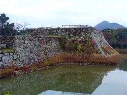 萩城の天守台跡